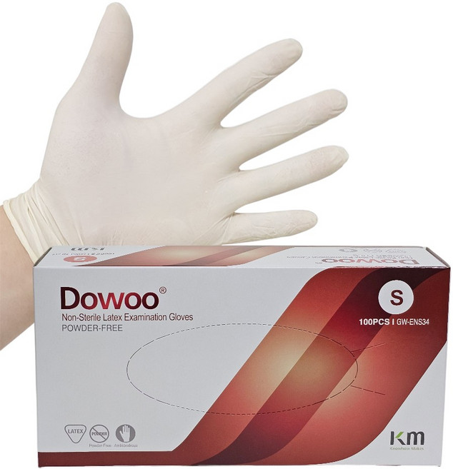 도우 라텍스 PF 의료용 장갑 사이즈(S) 100매입 파우더프리 검사장갑, 1개