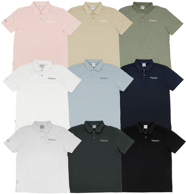 [국내매장 정품] 디스커버리 남성 접촉냉감 기능성 프레시벤트 소로나쿨 카라 반팔 티셔츠 9종 택1 + 스포츠양말