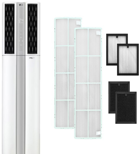 LG 휘센 듀얼 스마트 스탠드형 에어컨 3304 필터 세트 신형 호환, 1개, 초미세 플러스 2개+초미세 미니 2개+스모그 탈취 2개