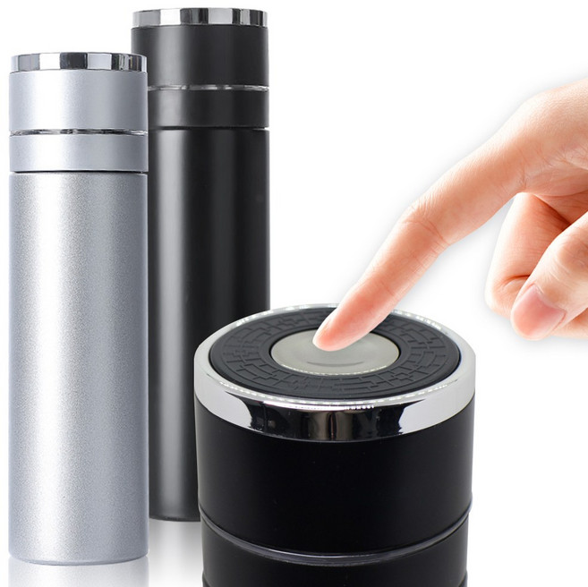 나문 원터치텀블러 마호병 보온병 보냉병, 한손텀블러 블랙, 1개, 블랙, 500ml