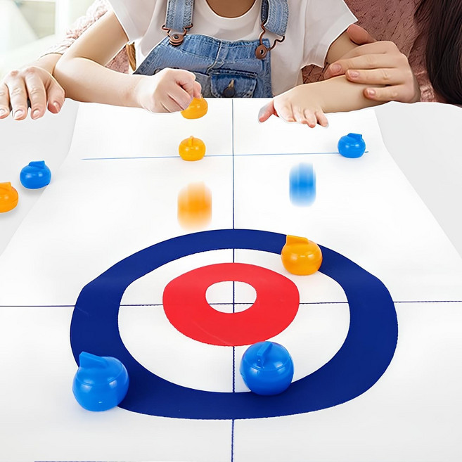 문리버 미니 컬링 보드게임 휴대용 모임필수품, 1개