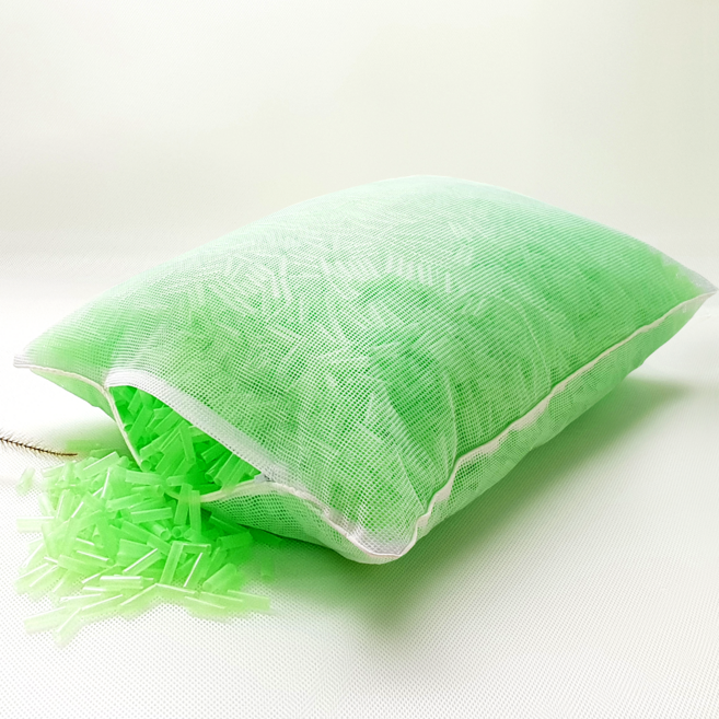 네모라인 국내생산 조금 단단한(경질) 바이오칩 베개 끈적임 없는 시원한 여름베개, 그린