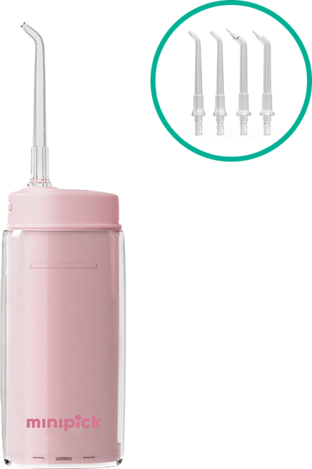 미니픽 접이식 휴대용 구강세정기 무선 물치실 치과납품용, 핑크, 미니픽 1개