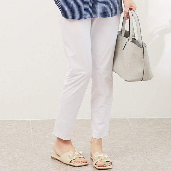 백합사 엄마옷 아이스 슬림 일자핏 밴딩바지 [SBPN60] 여름스판 팬츠 미시 마담 중년의류 빅사이즈