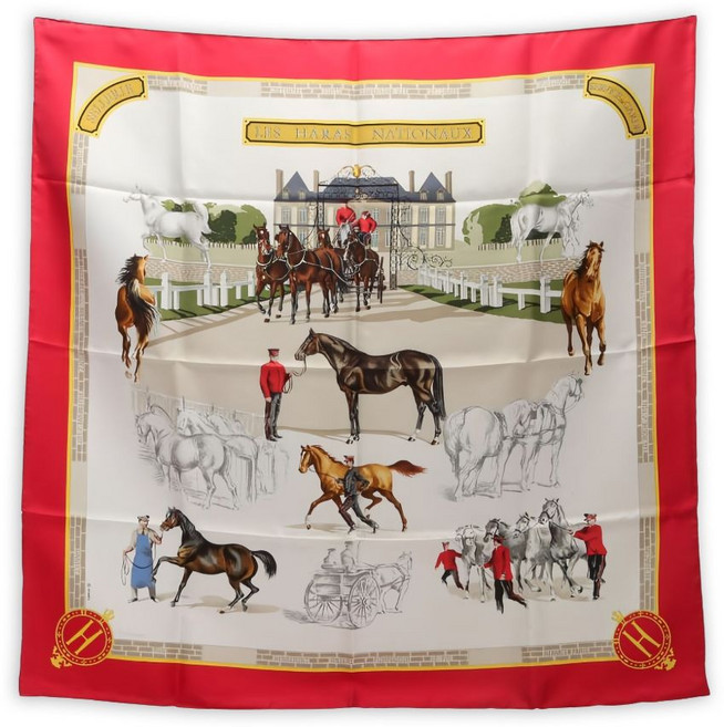 에르메스 중고 2010's 레 하라스 내셔널 실크 스카프