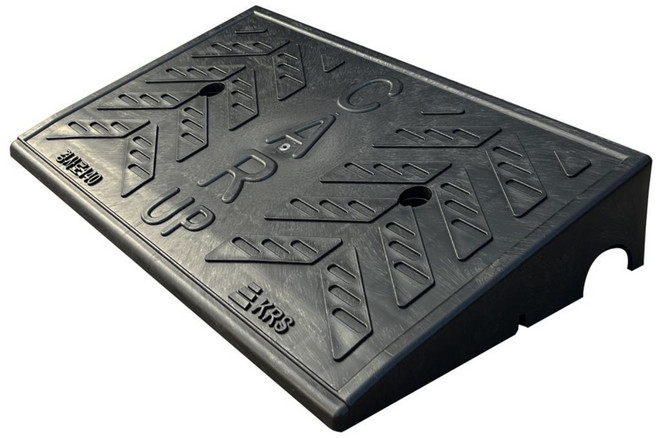 높이 14cm 차량진입판 카업 140 자동차 경사로 발판 경사판, 블랙, 1개