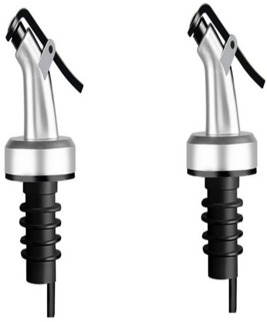 창조유통 푸어러 오일마개 j형 오일병마개, 2개, 실버