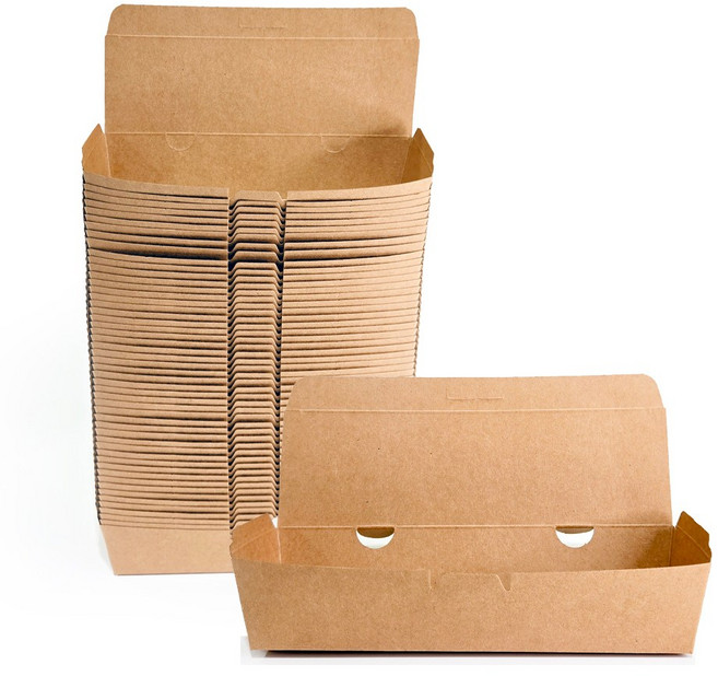 샤인 팩 크라프트 일회용 종이 김밥 포장용기 ky 긴 한 줄 도시락 (100개), 1개, 50개입