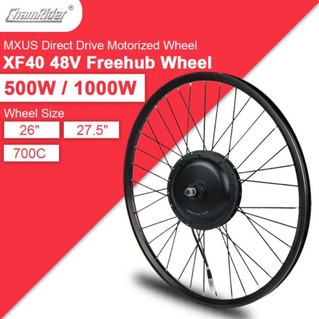 ChamRider XF40C Freehub 전기 자전거 변환 키트 Roda Do Motor MXUS 다이렉트 허브 500W 48V 36V, 01 XF40C 500W, 01 CHINA, 02 27.5", 1개