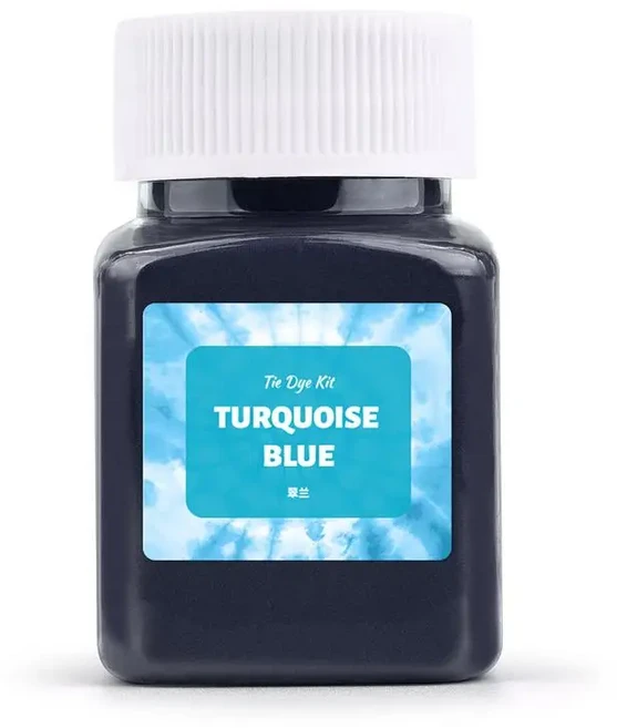 50ml/병 패브릭 넥타이 염색 분말 안료 면화 나일론 오래된 의류 단장 한 변경, 4)turquoise blue