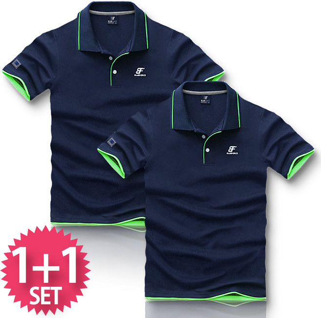 블루포스 체트스 반팔 카라티 1+1 세트 [2장 묶음] 남자 티셔츠 남성 반팔티 단체티 남녀공용 커플티 여름 골프티 [국내생산]