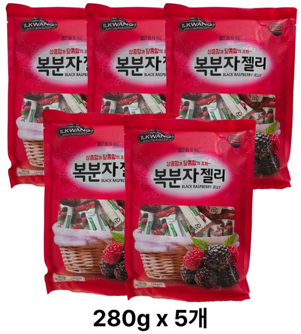 일광제과 복분자젤리, 280g, 5개