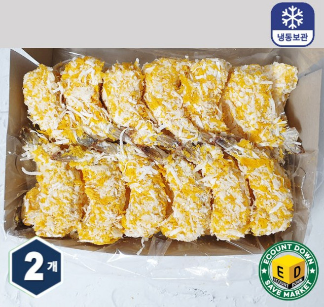 코코넛 쉬림프 대용량 새우튀김 (25g x 40미), 2개, 1kg