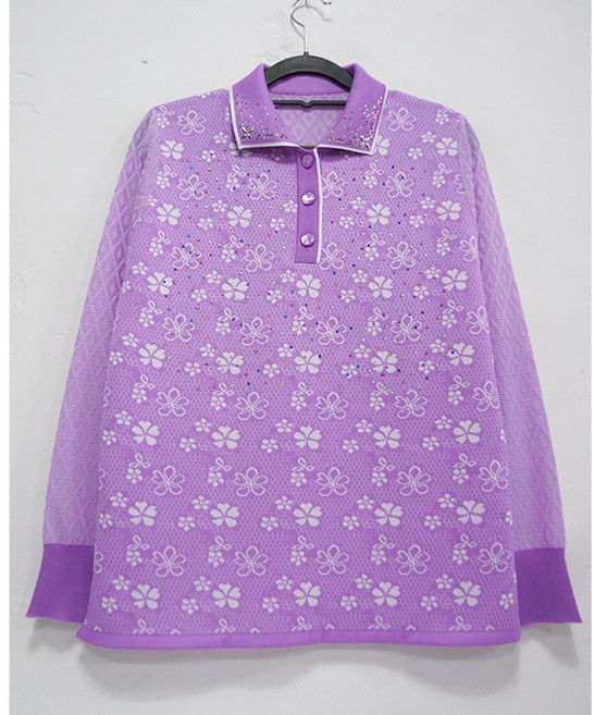 형제상회 할머니티 카라티 할머니옷 긴팔 니트 춘추 0041SF10