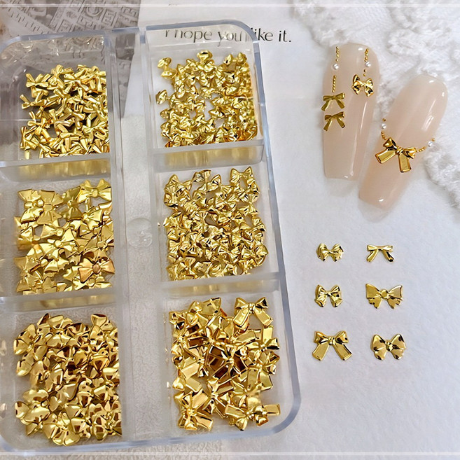 프렌치 메탈 리본 파츠 6칸, 1개, RB-01 골드