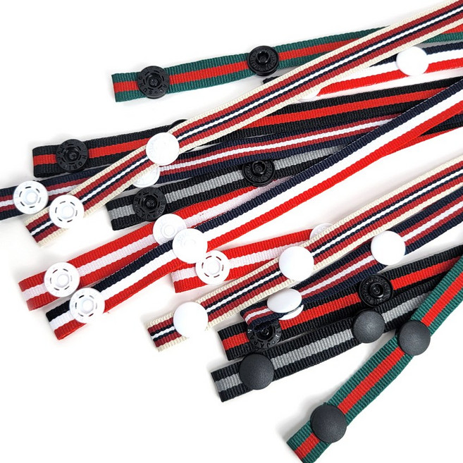 국내 자체제작 고급 마스크 골지스트라이프 마스크스트랩 마스크줄 핸드메이드 무독성 똑딱이형 마스크 목걸이 14개이상 사은품