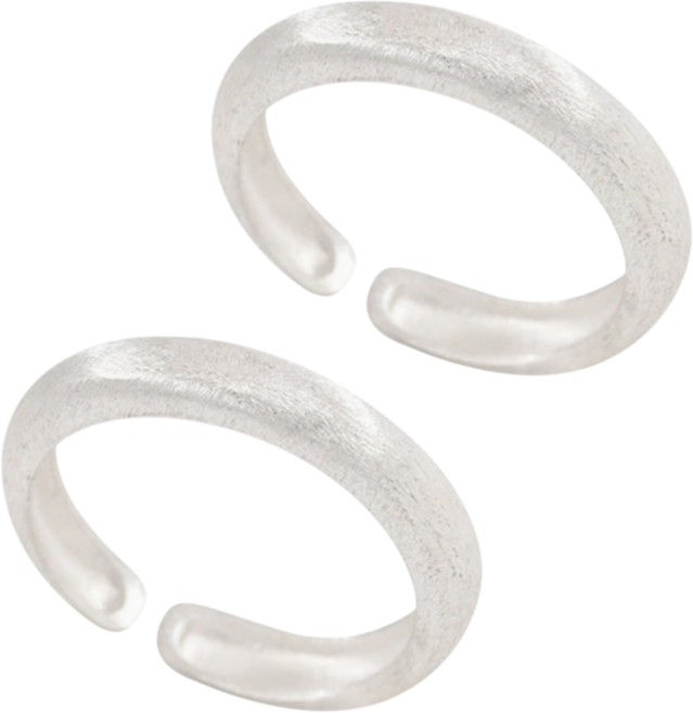 모나즈 [1+1] 4mm 그레인 반지 세트