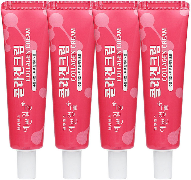 웰빙헬스 예쁜얼굴 콜라겐 크림, 4개, 25ml
