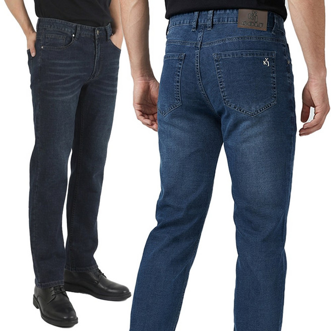 김영주골프 남성 여름 소프트 스판 청바지 일자 스트레이트 데님 캐주얼 K7