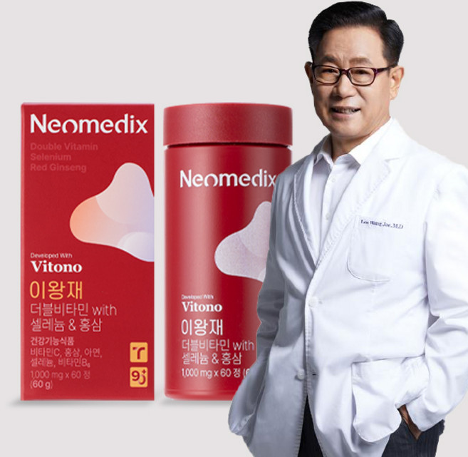 네오메딕스 이왕재 비타민C 플러스 홍삼 셀레늄 정제형 60g, 1개, 60정