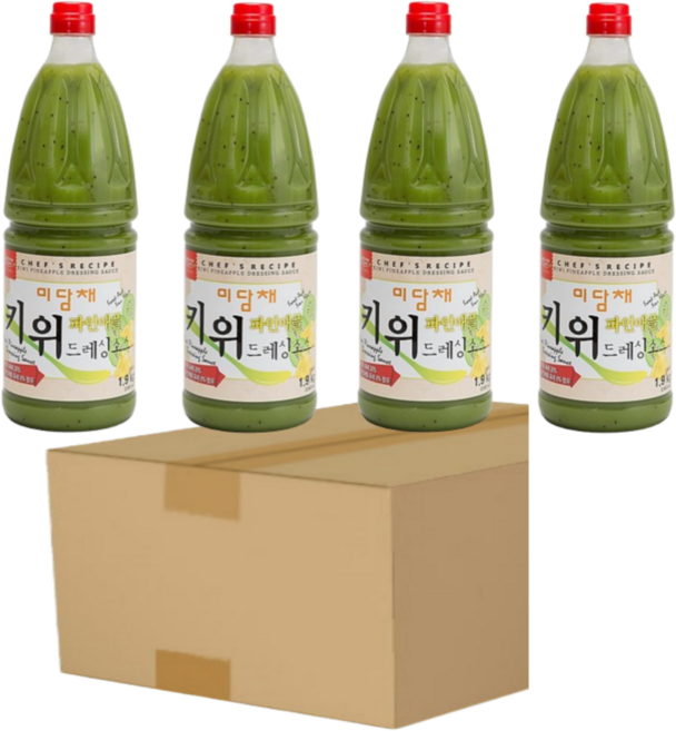 미담채 키위파인애플드레싱소스, 1.9kg, 4개