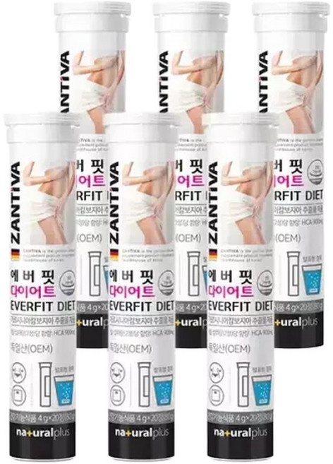 독일 잔티바 에버핏 발포 다이어트 가르시니아 20정 6통, 6개