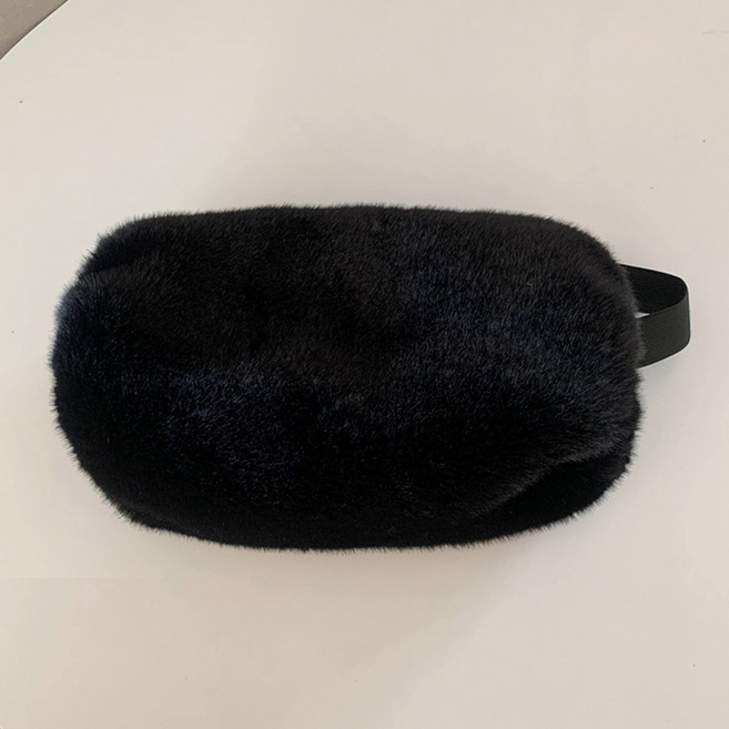 [토크버디투미 국내배송] 골프 핸드워머 힙색 / 페이크퍼/ 바디백 / 볼파우치 / 벨트백 / 골프손가방, 블랙(가방단품), 1개