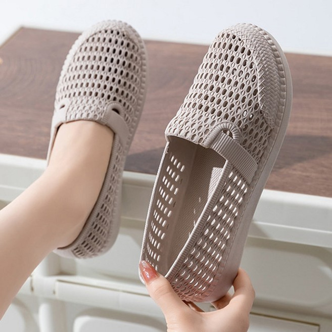 Modern Fashion 여성 발편한 펀칭 플랫 슈즈 통기성 단화 F24