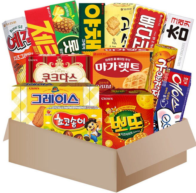 과자세트 14종(뽀또+그레이스+초코하임+화이트하임+칸초+빠다코코넛+제크+롯데샌드파인애플+고소미+예감+구운감자+사브레+에이스+빅파이), 1세트, 고소미+예감오리지날+국희샌드+그레이스+쿠크다스화이트+참크래커+빠다코코넛+야채크래커+제크+롯데샌드파인+구운감자+에이스+칸쵸+마가레트