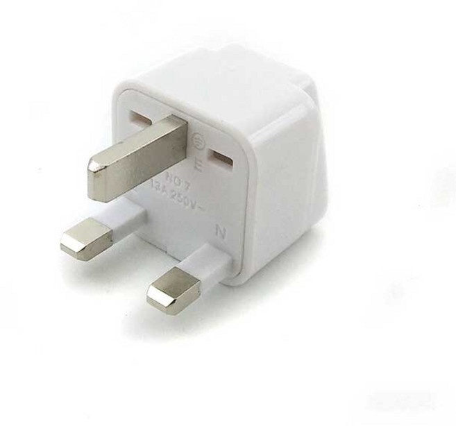 祥昌電子 WA-7 旅行萬用轉接頭 英國/香港/中東/新加坡/馬來西亞 兩色可選, 1個, 白色