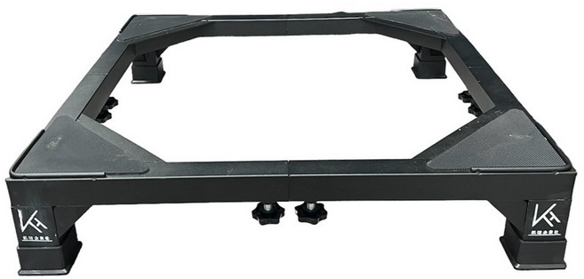 不鏽鋼洗衣機底座 防震靜音 穩固耐用 安裝簡便 適用多種尺寸洗衣機, 1個, 消光磨砂黑（固定款）