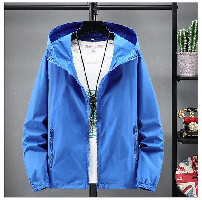 防曬外套 情侶款 素面連帽夏季長袖薄外套