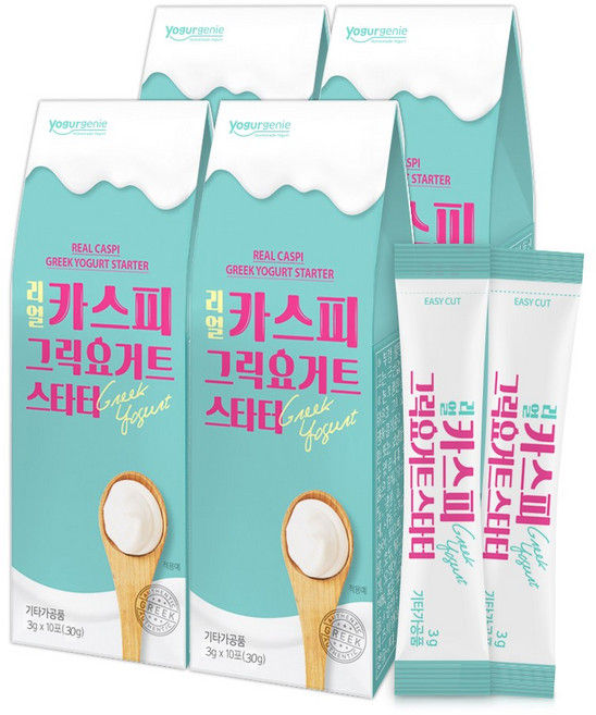메이준뉴트리 리얼 카스피 그릭요거트 스타터 파우더, 30g, 4개
