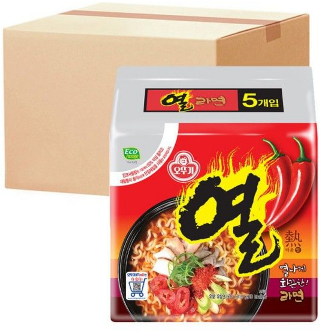 오뚜기 열라면 멀티팩 (120g5개입) x 8팩 (총40개입)