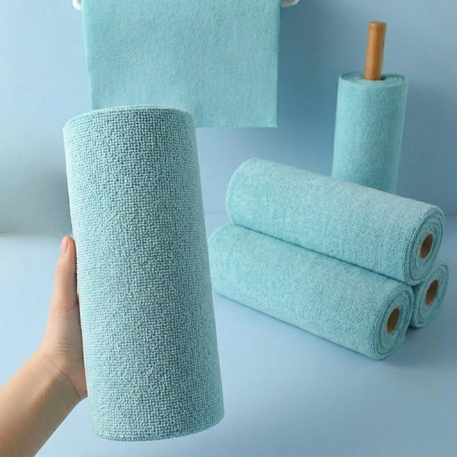일회용 행주 빨아쓰는 다회용 극세사 두툼한 주방 위생 행주 타올, 1개, 민트