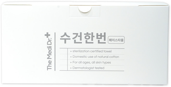 더메디닥터 멸균처리 일회용 페이스타올 천연 순면 100% 수건한번 오리지널, 1개, 100매입