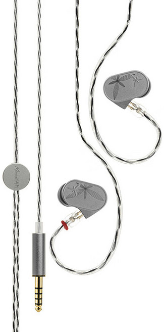 수월우 교체 가능 인이어 하이파이 이어폰, 실버, LAN II-REF 에디션