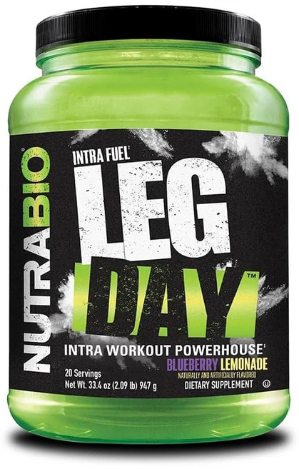 NutraBio 레그 데이 인트라 운동 파우더 - 클러스터 덱스트린 및 전해질이 포함된 탄수화물 보충제 EAA/BCAA가 퍼포먼스를 위한 사이클릭 뉴욕 펀치 20인분, 블루베리 레모네이드, 1개 - 쿠팡