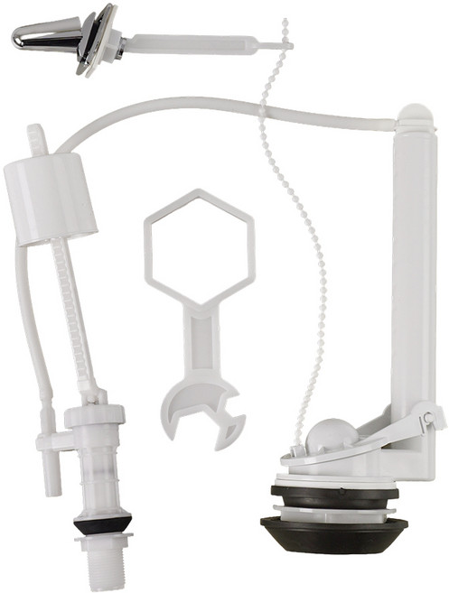 고래하우징 국산 측면 내림 양변기 부속품 세트 역류방지, 혼합색상