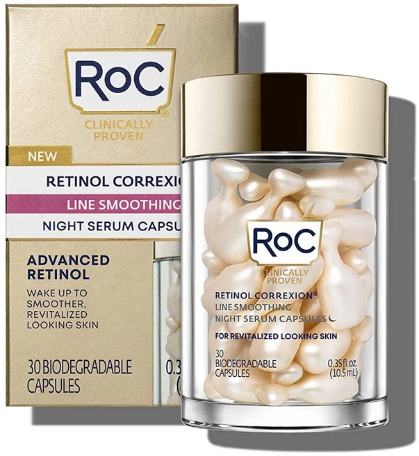 RoC 레티놀 코렉션 안티에이징 나이트 세럼 30캡슐 0.35 Fl Oz, 30 count, 1개, 10.5ml - 쿠팡