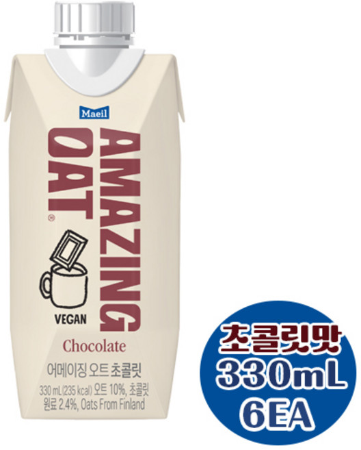 [매일] 어메이징 오트 초코 330ml, 6개