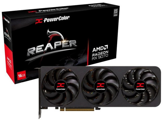 PowerColor Reaper AMD Radeon RX 9070 16GB 16 기가바이트 GDDR6, 9070 16GB 리퍼