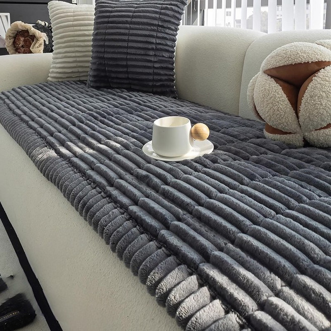 도톰한 플란넬 쇼파패드 미끄럼방지 겨울 돌쇼파패드 4인용 3인용