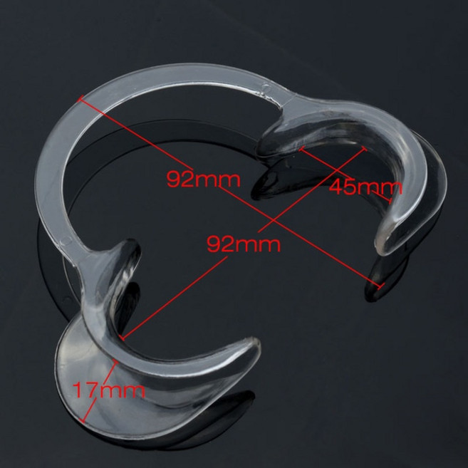 입꼬리올리기 AZDENT-5 개 C 모양 뺨 견인기 치아 미백 오프너 스프레더 립 오프너 교정 도구 공지사항, 6.5PCS Clear L