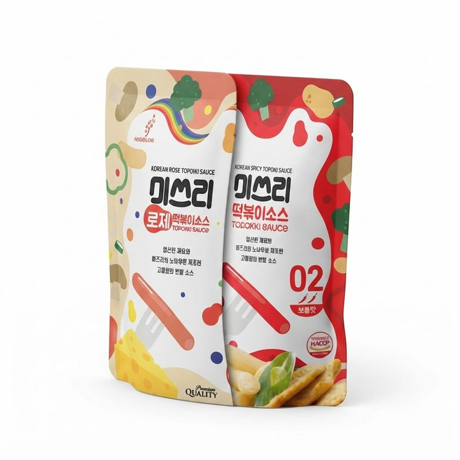 떡볶이 소스 양념 로제 50gx5개+보통맛 50gx5개 분말, 1개, 50g