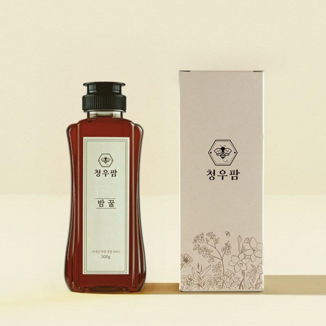 청우팜 밤꿀 국내산 100% 천연벌꿀, 500g, 1개
