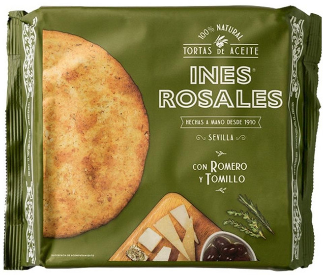 이네스 로제일 오일 케이크 로즈마리 스낵, 180g, 6개