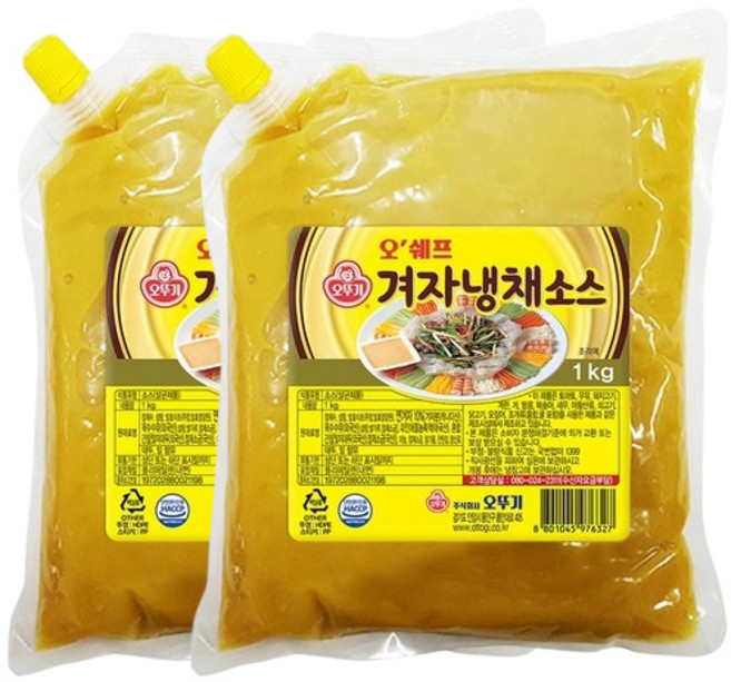 오뚜기 겨자 냉채 소스 1kg 2개 빠른배송