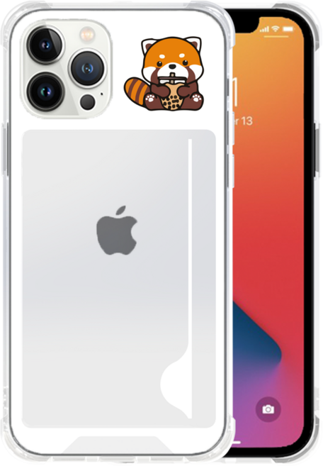 비하인드 아이폰8 SE1 SE2 SE3 케이스 카드탱크젤하드케이스 레서판다버블티