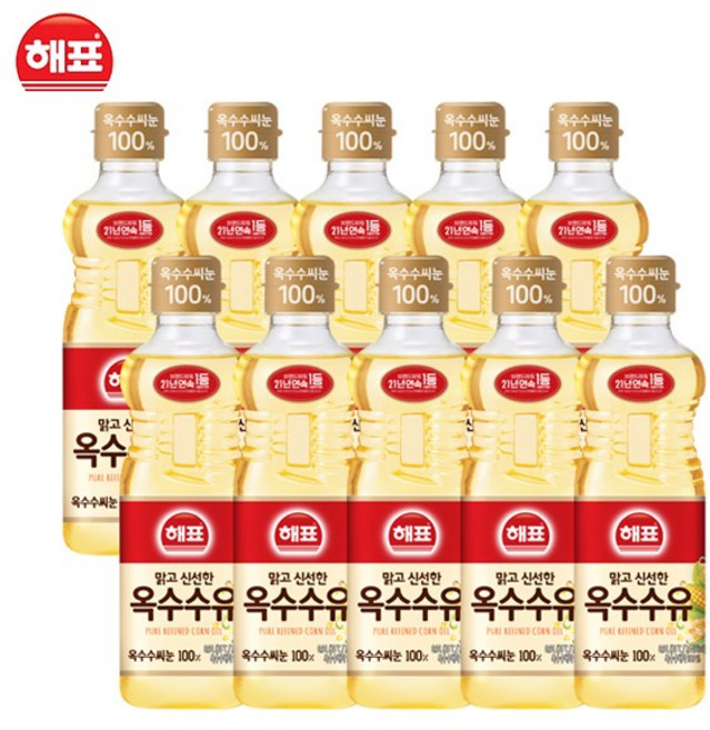 사조해표 옥수수유900ml, 900ml, 10개
